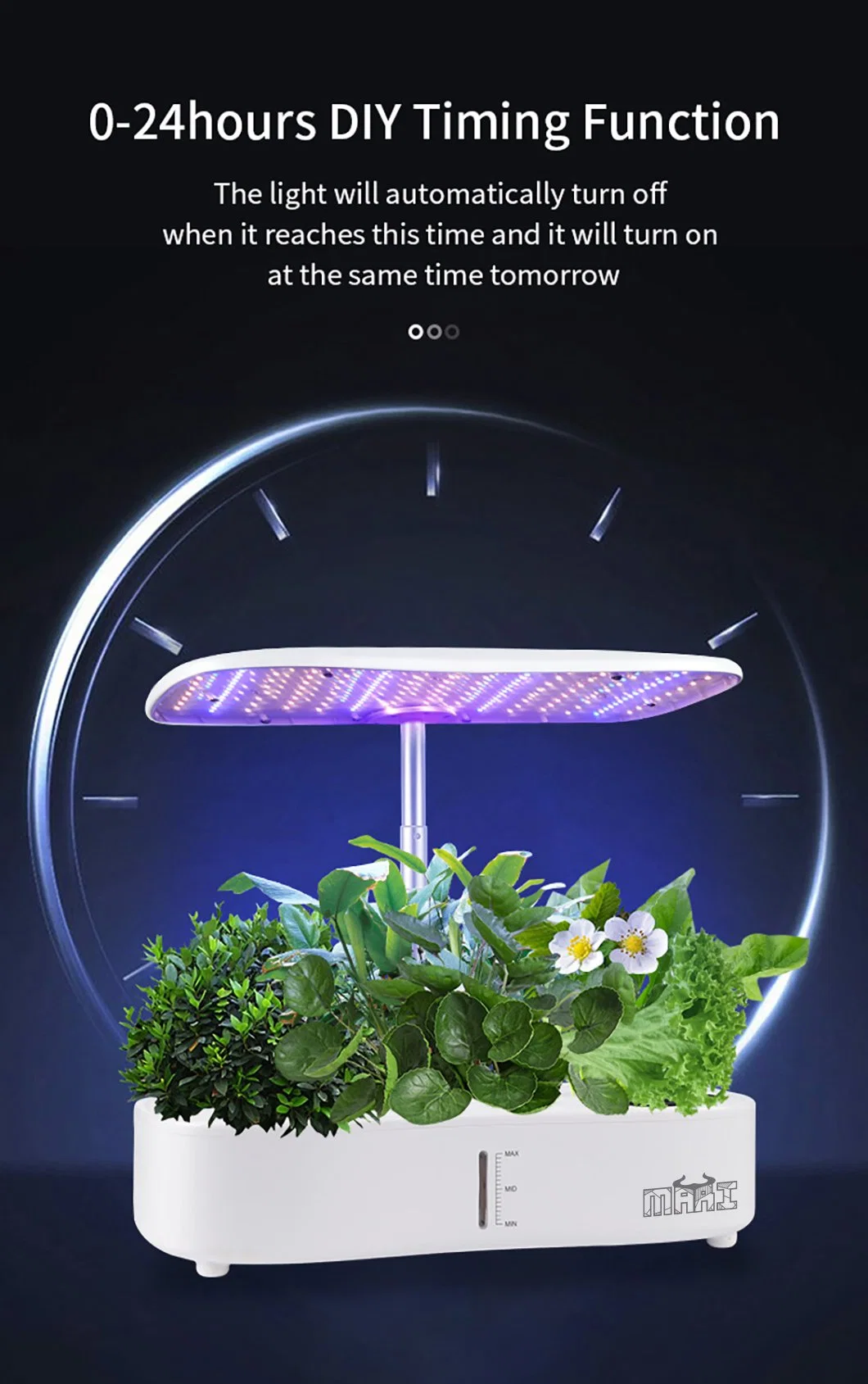 Mari-Hydroline 1 نمو Hydroponic Systems، Hydroproics Herb Starter، Family Herb Garden، Mini Herb Garden