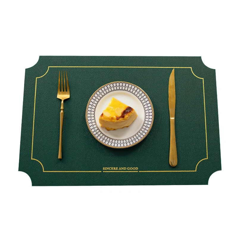 Mat Table PU Non-Slip Pad Leather Heat Insulation Placemats Silicone Cup Woven Home Kithcen Dining Place Western Soft Placemat