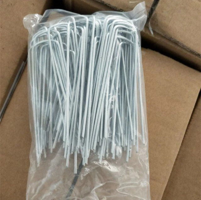 Hot Dipped Galvanized Steel Weed Mat Peg Garden Stakes U SOD Staples From China