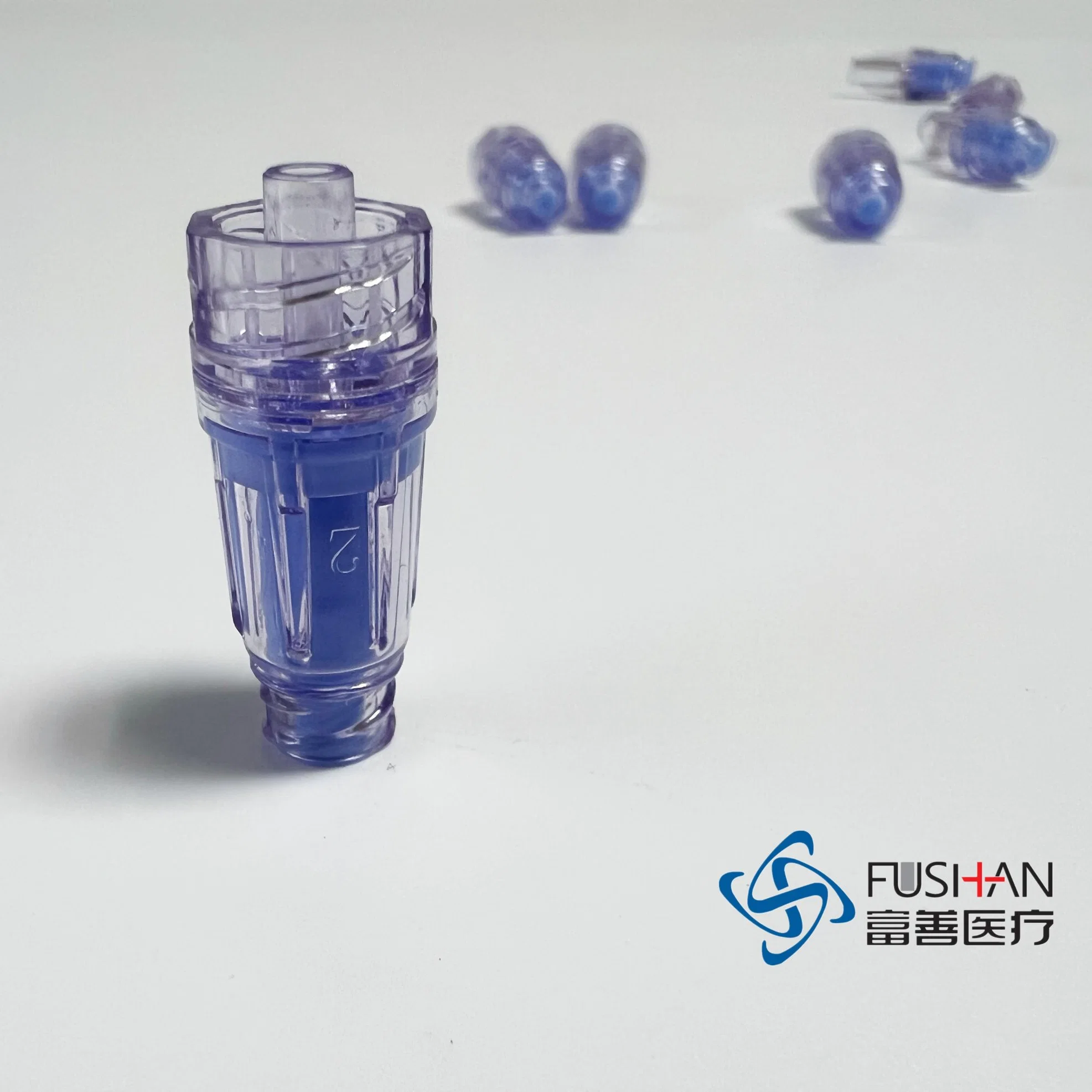 Fushan Injection Connector Plastic Syringe Luer Lock Connector Injection Site Connector Luer Lock Cap Connector IV Connector