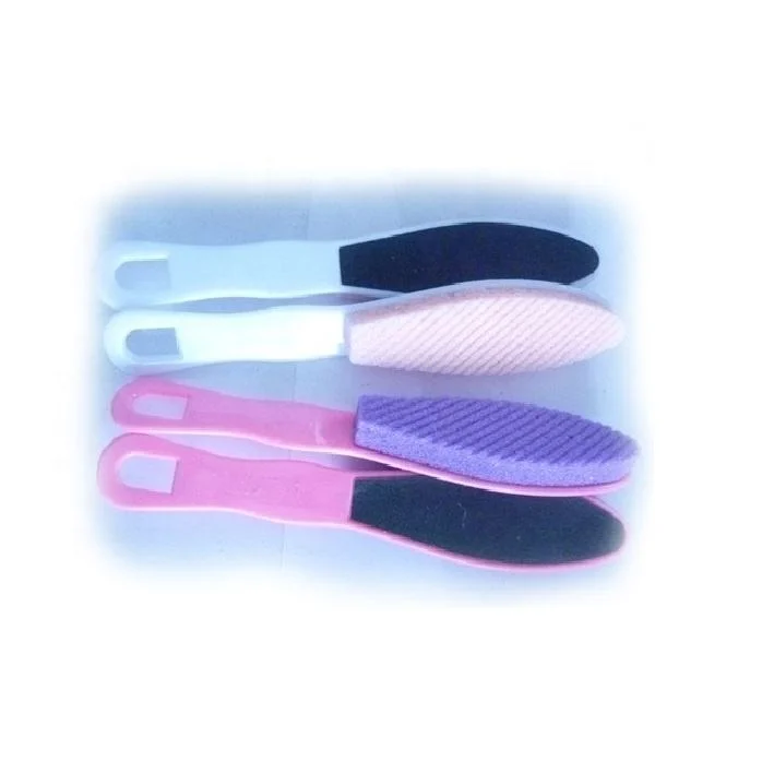 Various Color Pumice Sponge Foot File with Plastic Handle Used for Cleaning Foot Skin