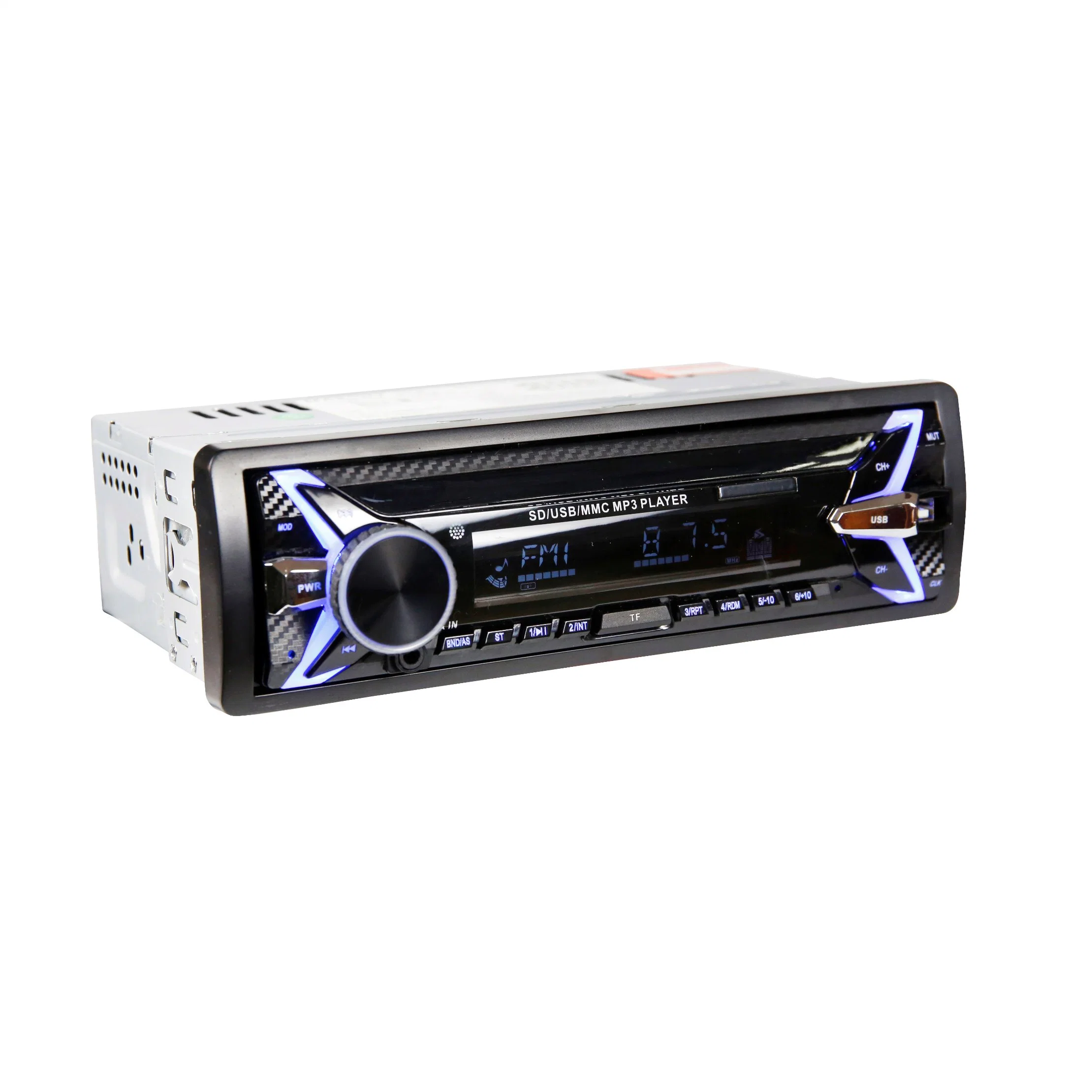 1DIN radio de coche compatible con USB/SD/TF IC 7388LCD Aux in Bt coche reproductor de MP3