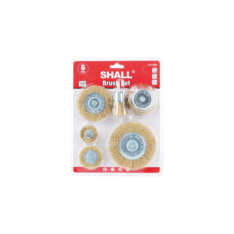 Shall 5-Piece Steel Wire Brush Polishing Cup Brass Wire Brush Set