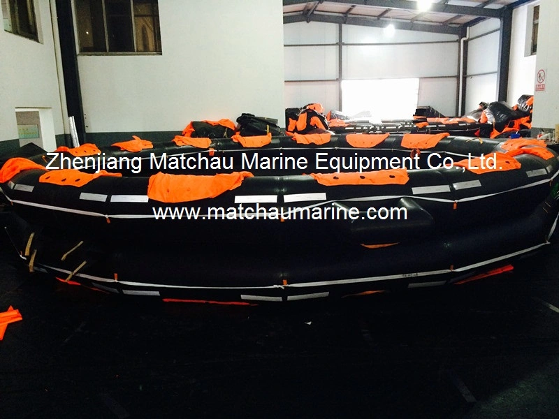 Throw Over Type Open Reversible Marine Inflatable Life Raft for 50persons