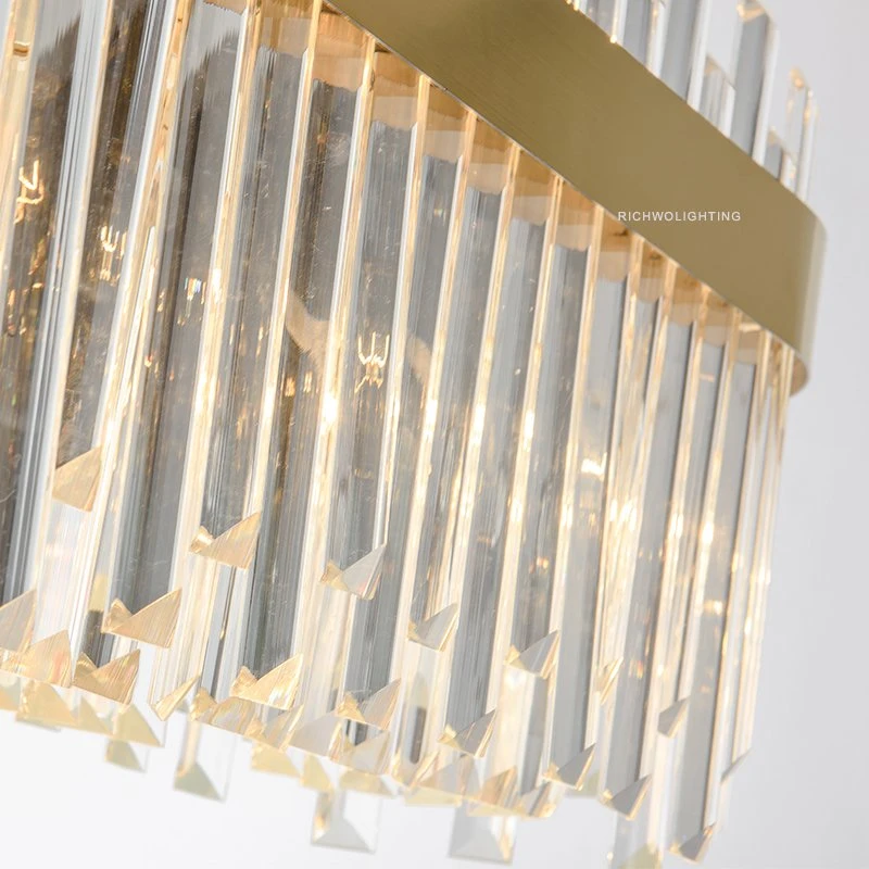 Moderne Élégant Cristal E14 Lustre Suspension Lumière pour Décoration d'Éclairage