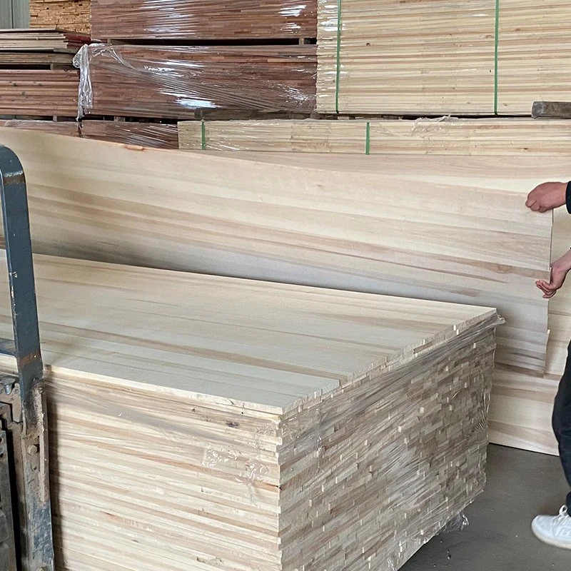 Hot Selling Poplar Solid Wood Kiri Wood Easy Processing Poplar Solid Wood Panels