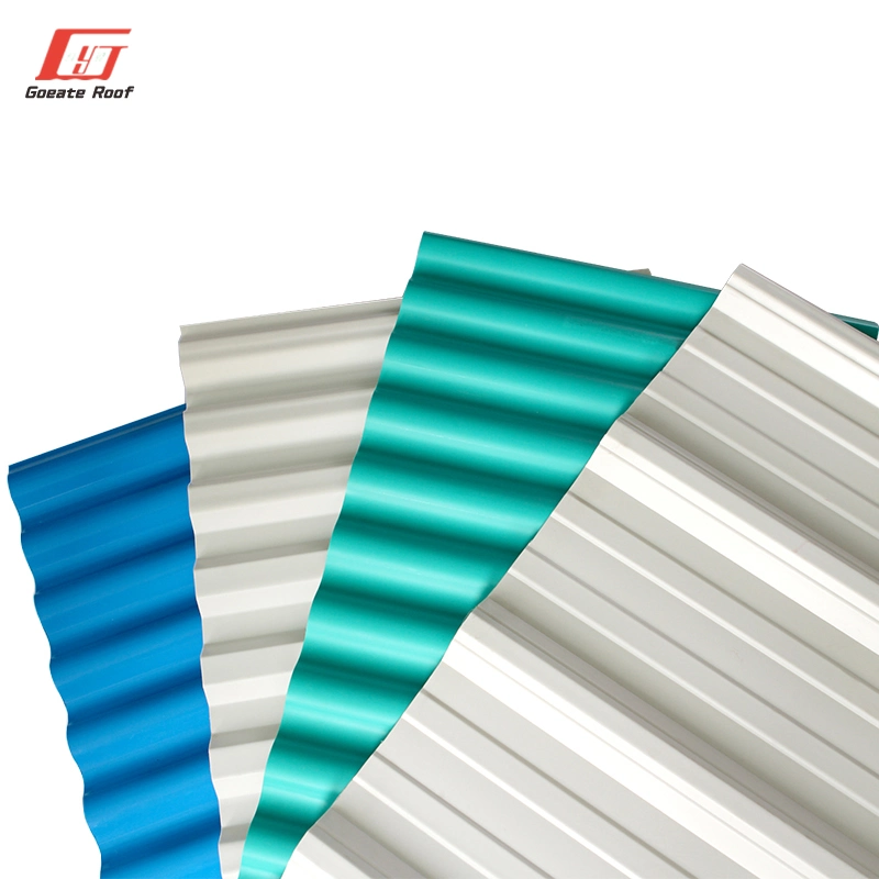Building Material Lightweight Plastic Panel Heat Insulation Trapezoidal UPVC Tile Corrugated PVC Roofing/Roof Sheet