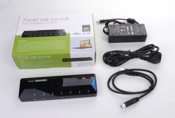 Uh3073p2 Superspeed USB 3,0 Hub mit 10 Anschlüssen