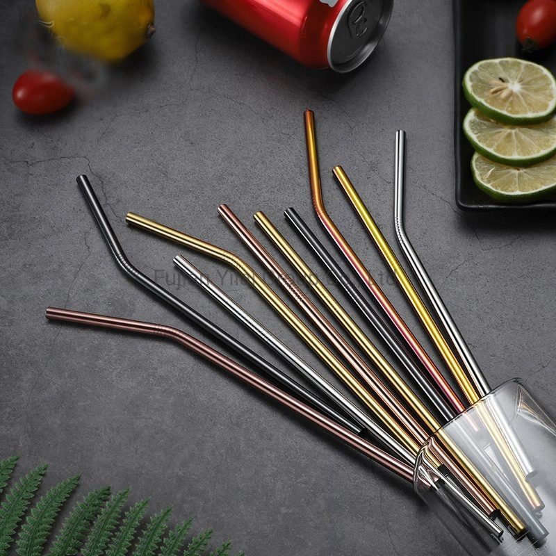 Eco Friendly Straight Reusable 18/8 Stainless Steel Drinking Metal Straw