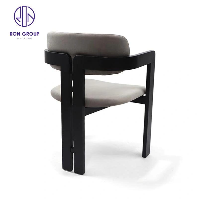 Popular Restaurant Hotel Furniture Ash Wood Chair with Velvet Dining Chair