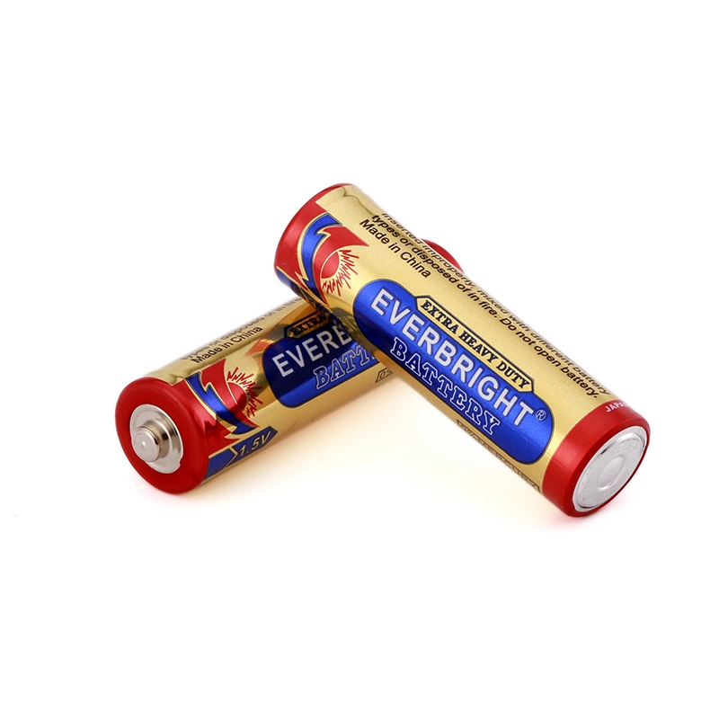 Professional Fabricant Forte Puissance 1,5 V R6P UM-3 AA de la taille de la batterie en aluminium