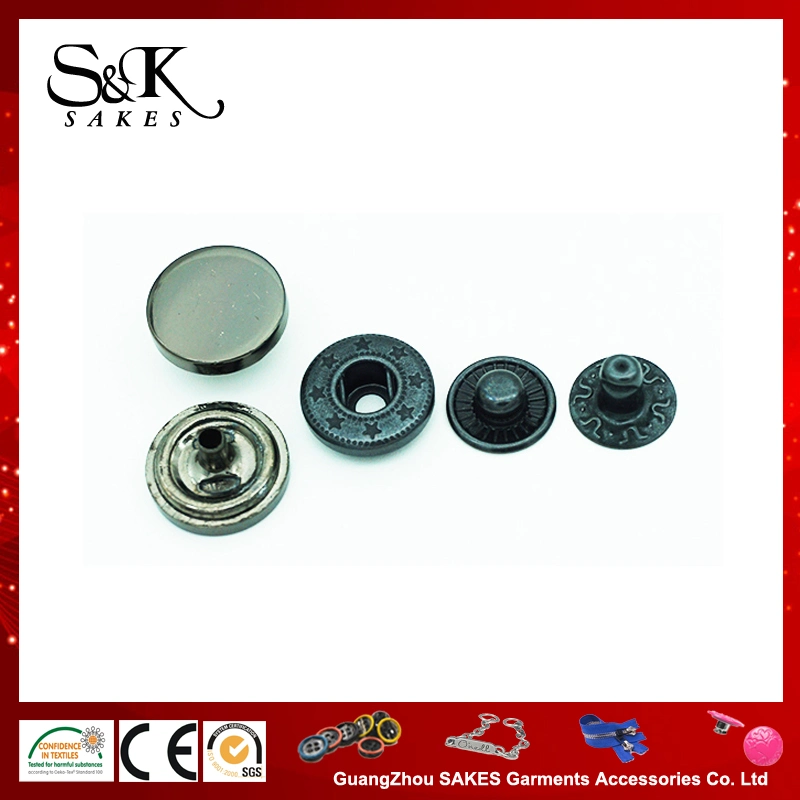 Spring Type Metal Button Snap Fastener Button with Good Price for Garments