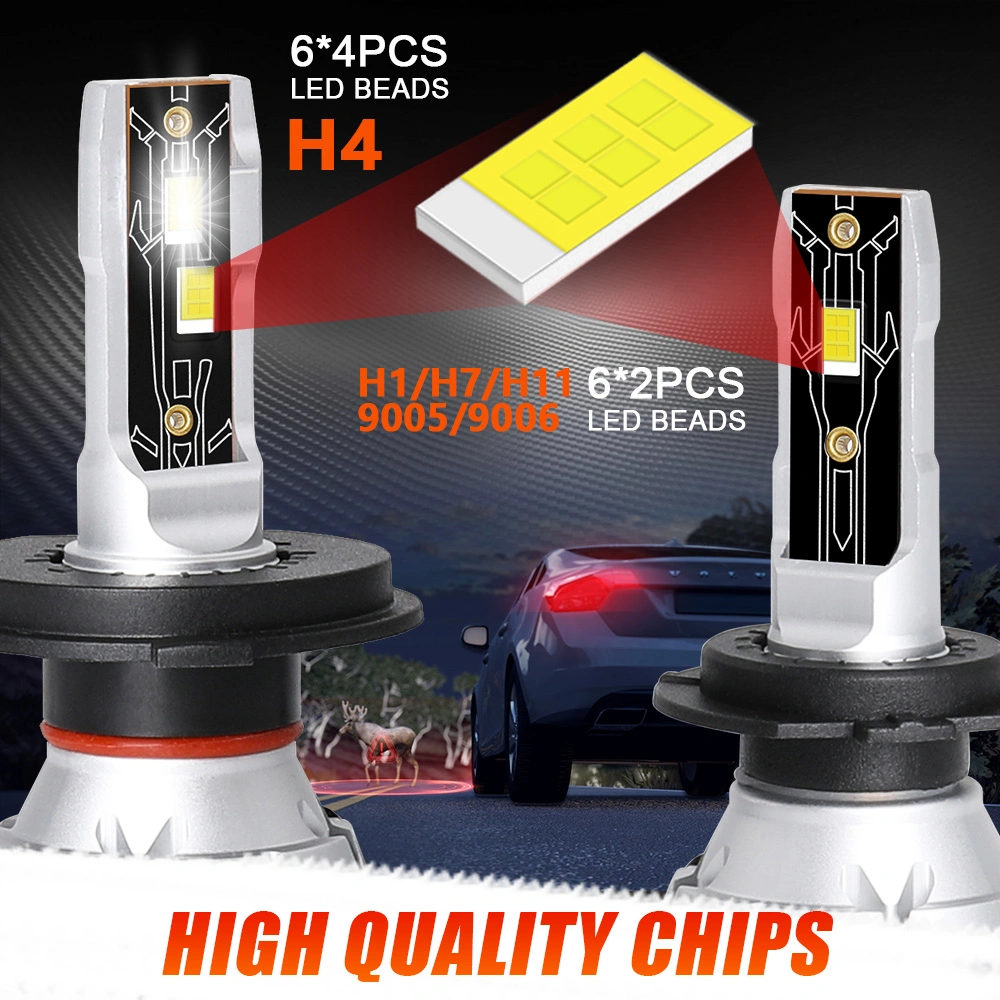 Venta al por mayor de Turbo LED Cambus 16000 Lumen Luces LED H7 H4 LED Headlight Auto