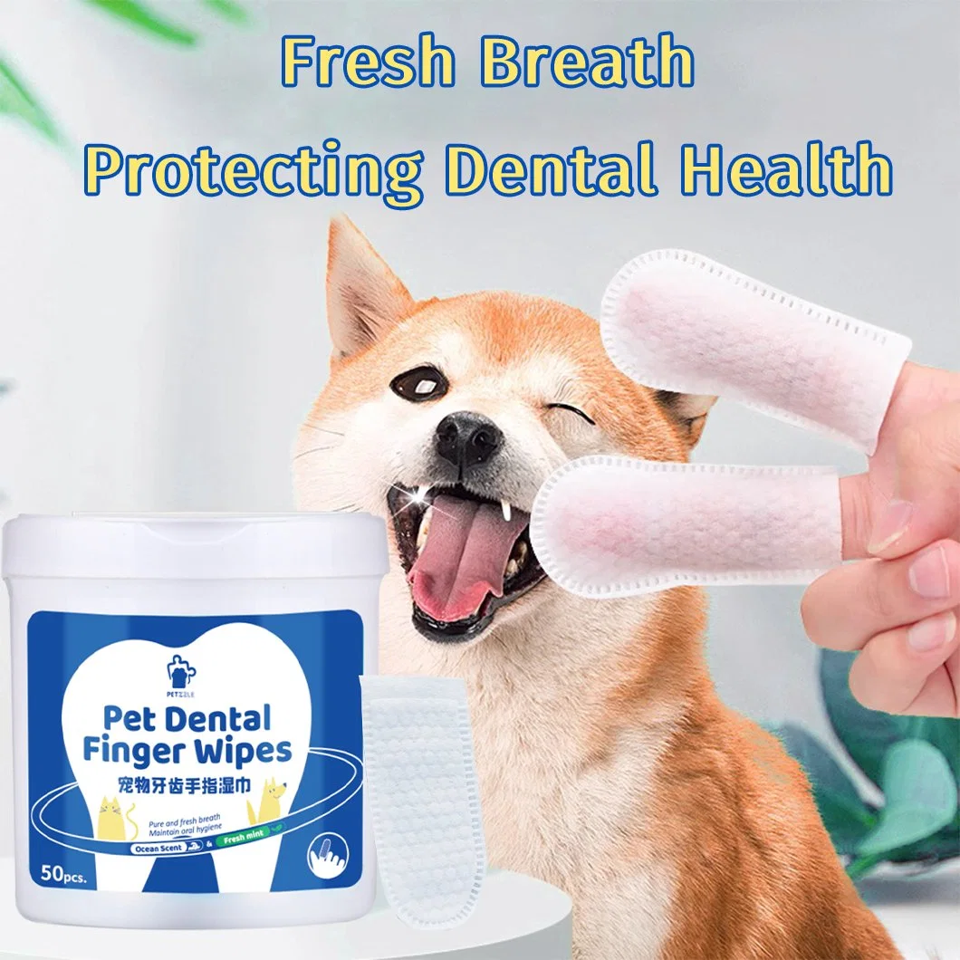 Luva de Dedo Pet panos de limpeza Oral Care Prevenção da placa dental cálculo dental Suprimentos Pet