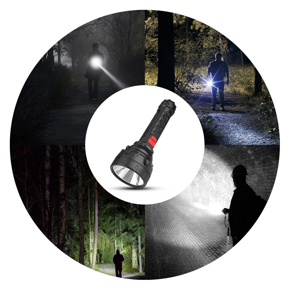 Powerful P50 Flashlight 3 Modes USB Rechargeable Super Bright LED Torch Lamp 3.7V 3000mAh Emergency Outdoor Camping Fishing LED Torch Flashlight