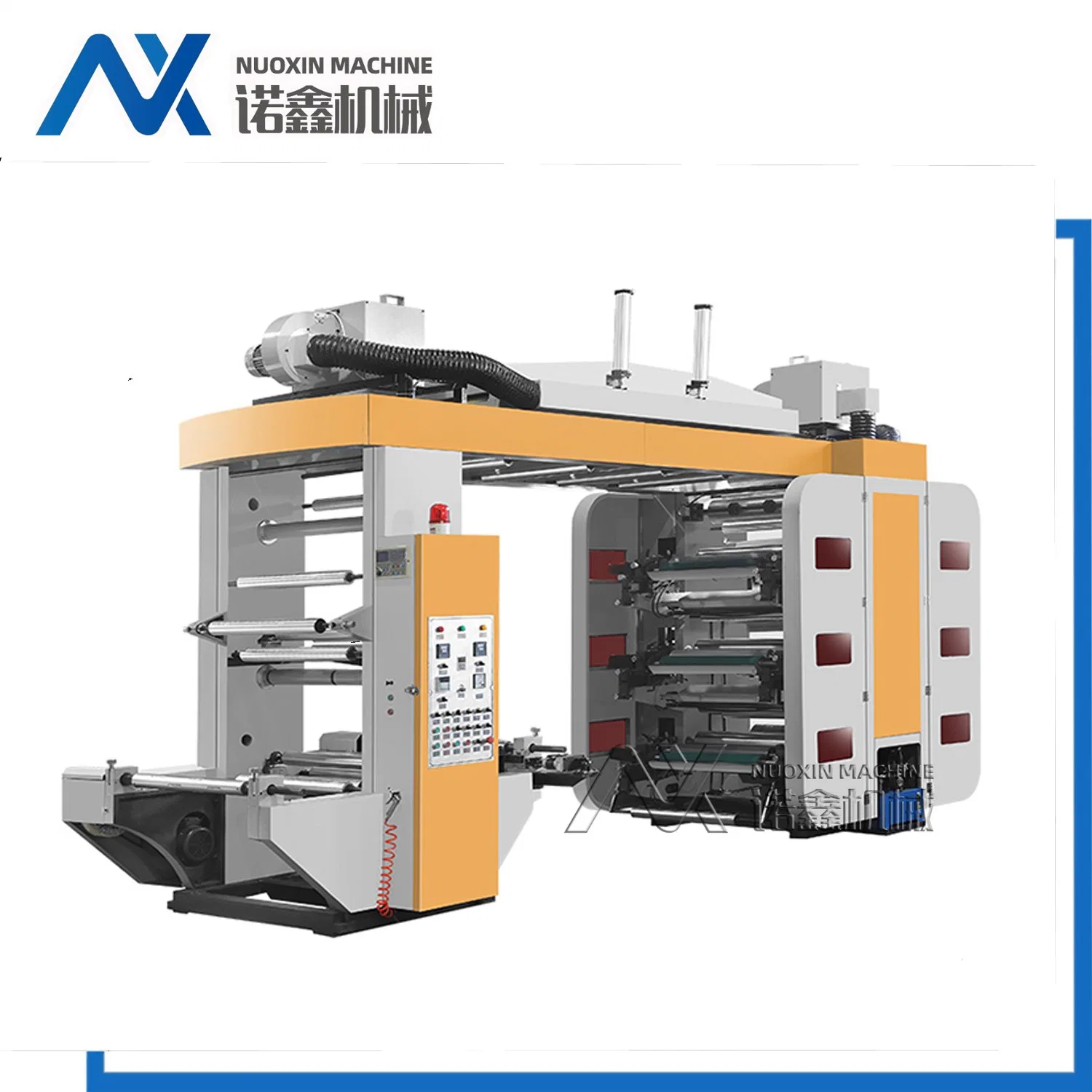 Engrenagem Helicoidal Drive 6 Color Flexo máquinas de impressão com Rolamento Needble (Série NX)