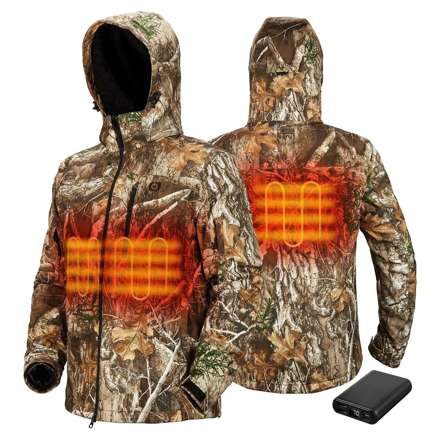 ODM Camo Windproof al aire libre y resistente al agua caliente de la batería de pesca Caza 3 en 1 Parka chaqueta