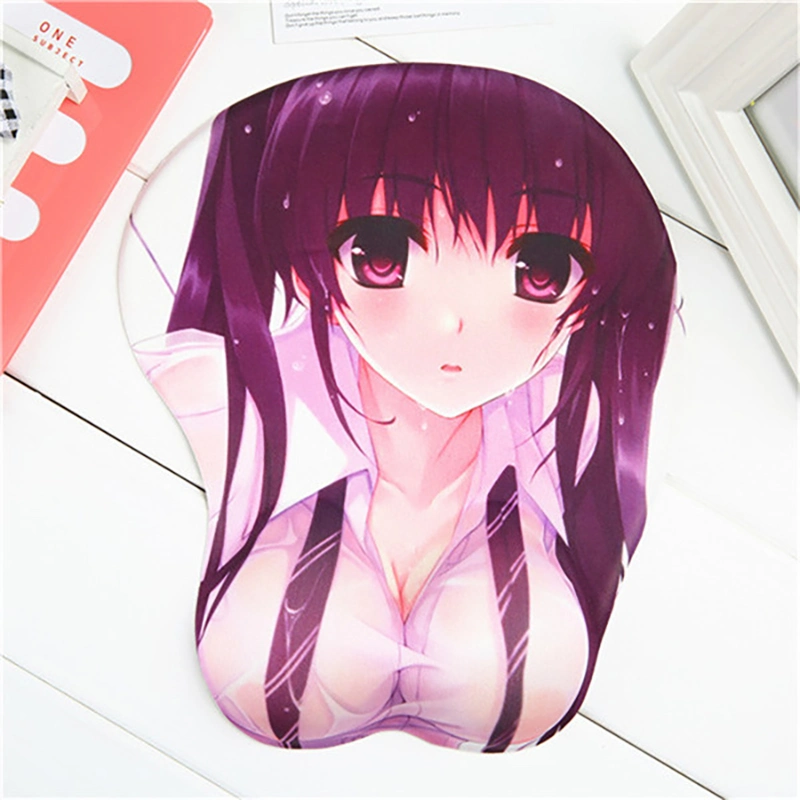 Custom Printed Anime Boob Ergonomic Gaming Mouse Pad China Manufacturer Breast with Wrist Rest Ass Mouse Pad