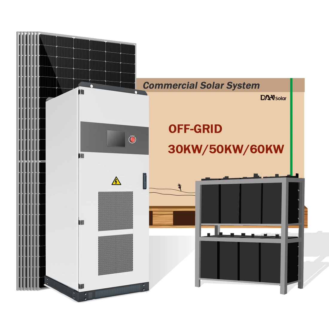 La fábrica en una fuente de alimentación de Sistemas de Almacenamiento de Energía Solar de ahorro de la factura de electricidad 30kw a 50kw Sistema Ess.