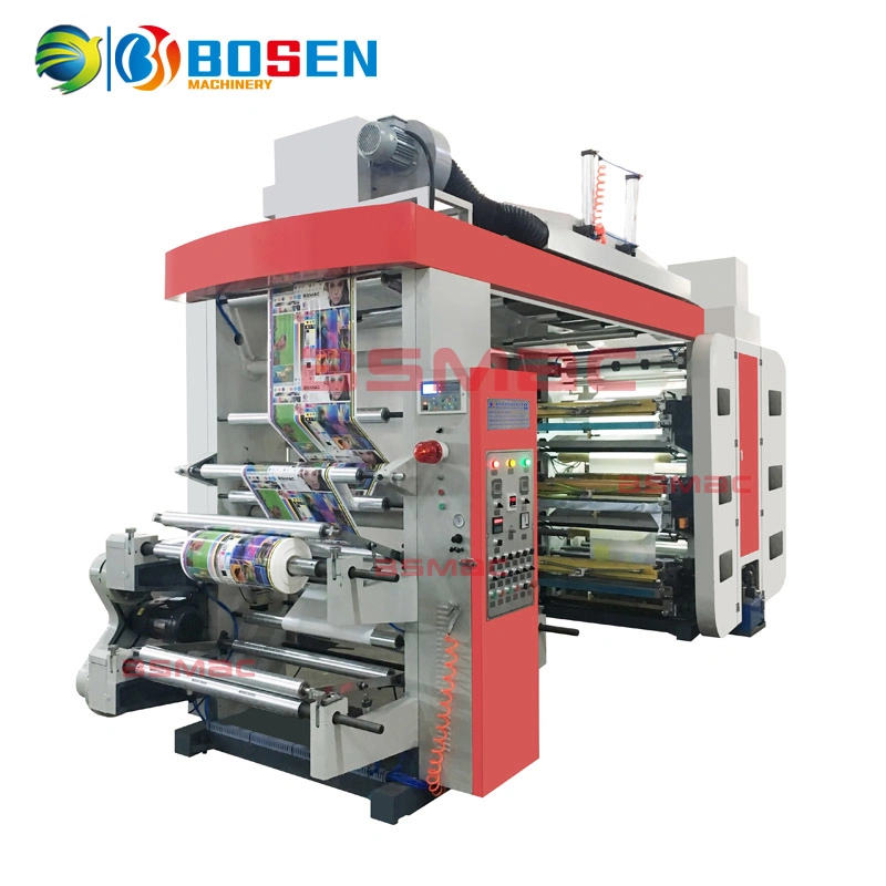 Six Color High quality/High cost performance PP Plastic Paper Non Woven Bag Flexo Printing Machine