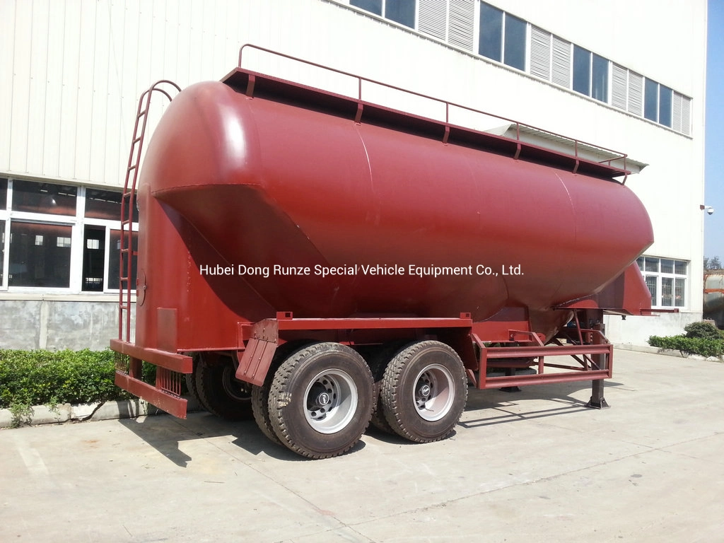 2 Axles Bulk Tanker Trailer for Transporting Wheat -Bean Grains Tank Capacity 35cbm Silo