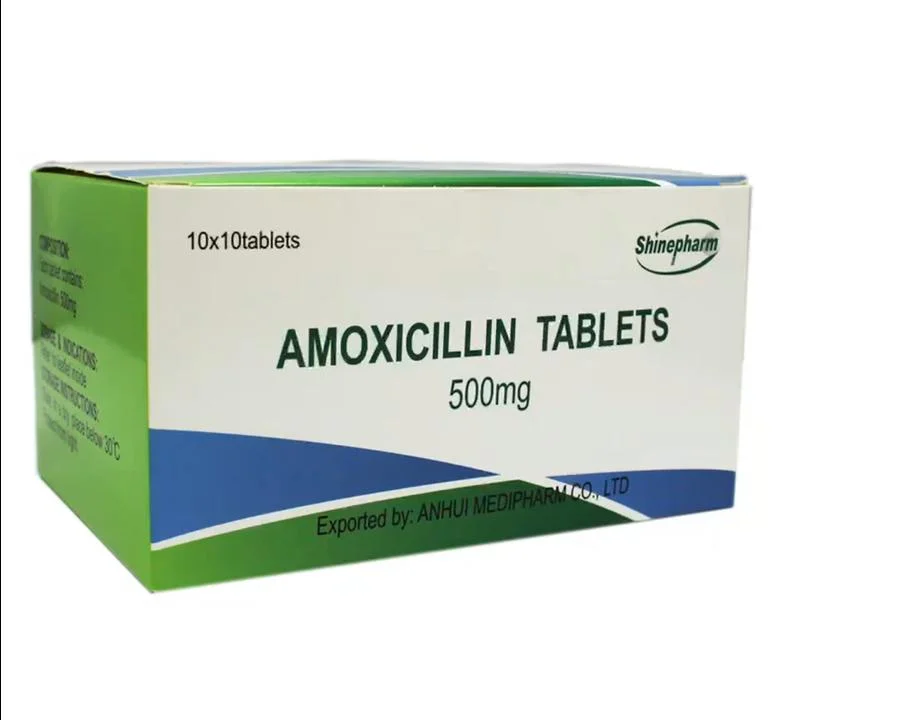 أقراص أميوكسيلين ٥٠٠ ملغ من الطب الغربي الشامل مع GMP