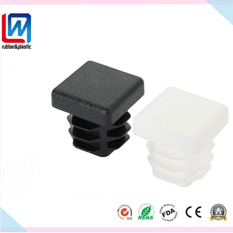 PE Square Plastic Pipe End Caps Plastic Stopper Plug for Furniture Foot