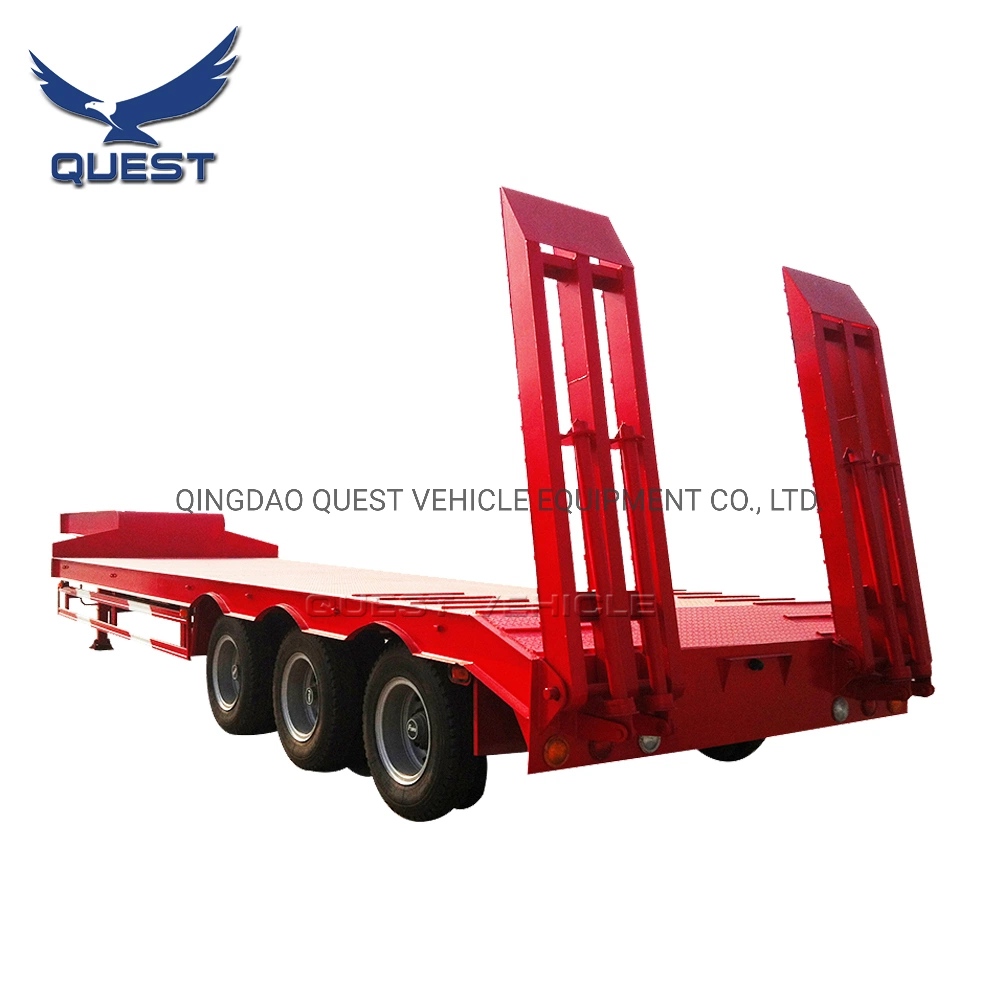 Quest Excavator Transporter 60 Ton 3axle Gooseneck Lowbed Semi Trailer