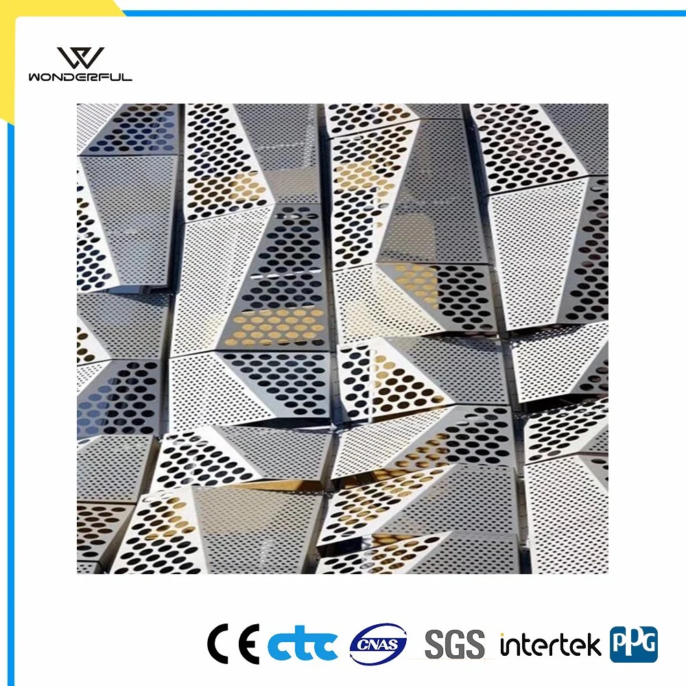 PVDF Aluminum Solid Plate for 3D Curtain Wall Art Curtain Wall Kinetic Facade