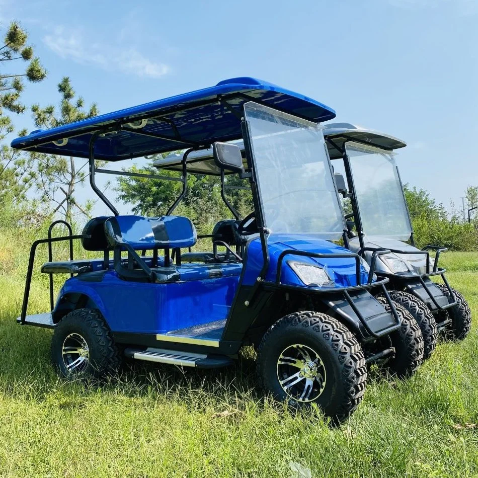 2 4 Seats Electric Lifted Golf Cart Hunting Car with Powerful 4kw AC Motor Controller Electric Golf Car