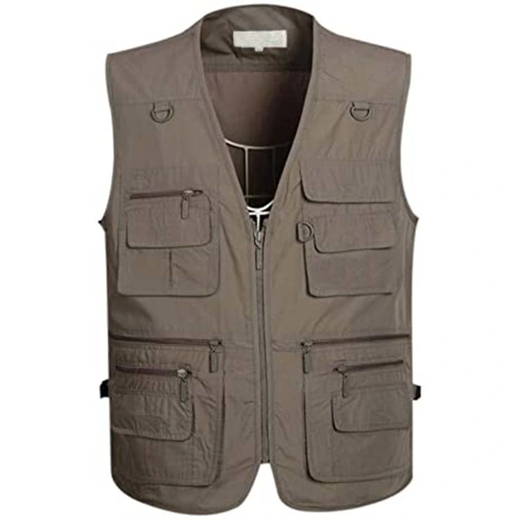 Wholesale/Supplier Custom Large Size Men's Photographer Fishing More Pocket Vest