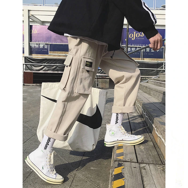 Men Fashion New Style Hip Hop Style Cargo Trousers Casual Trousers