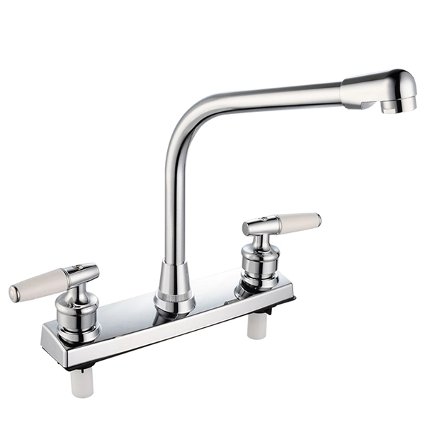 Double Handle ABS Plastic Kitchen Faucet with Good Chrome Plate