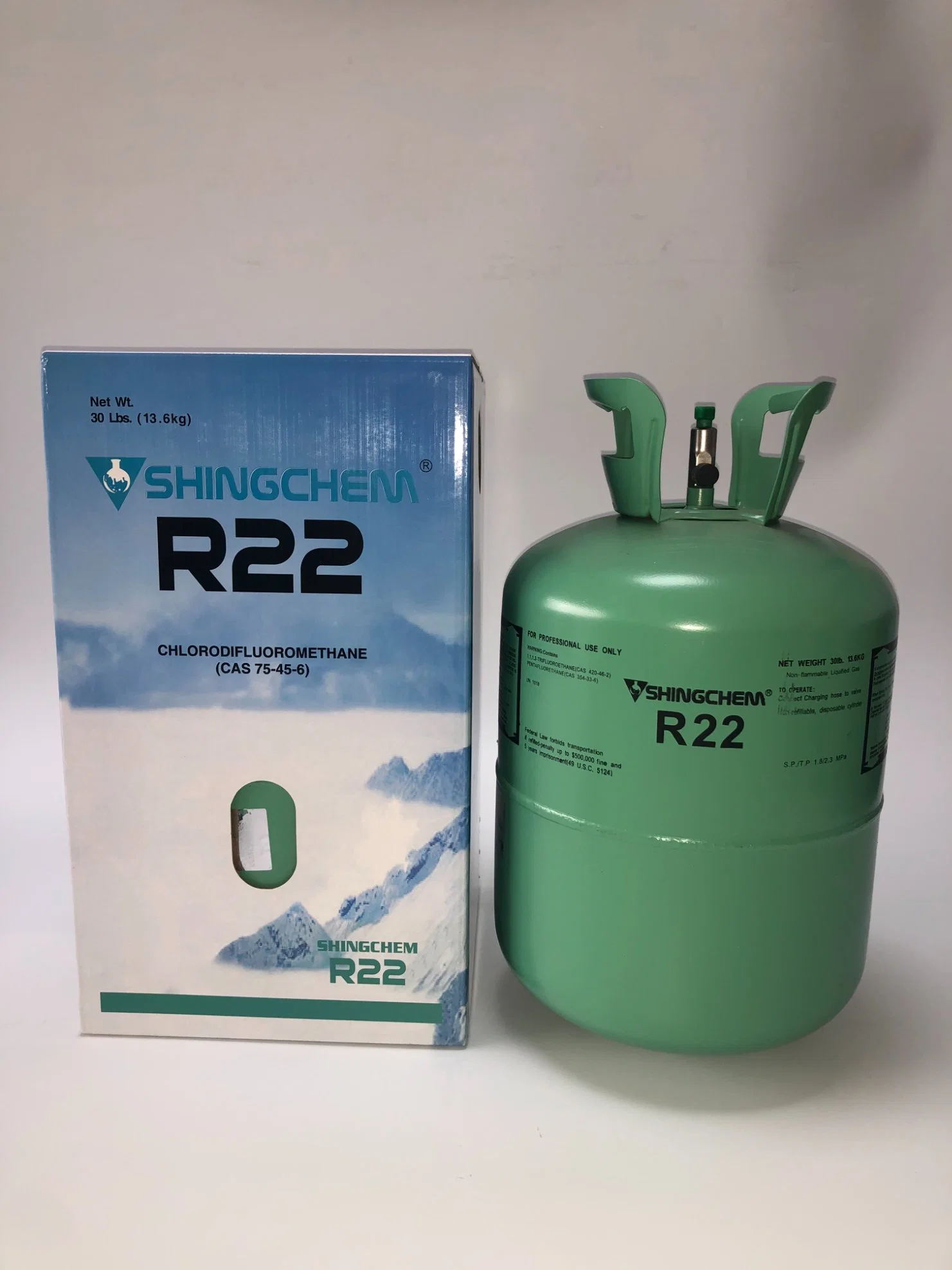 Hot Sale Refrigerant Green Gas R134A R410 R22 Cylinder Gas for Air Condition Good Price R22