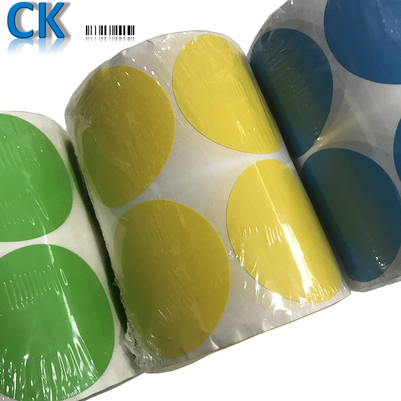 Coditeck Custom Color Hot Circle 1000PCS Papier Sticker Roll 50mm / 2inch