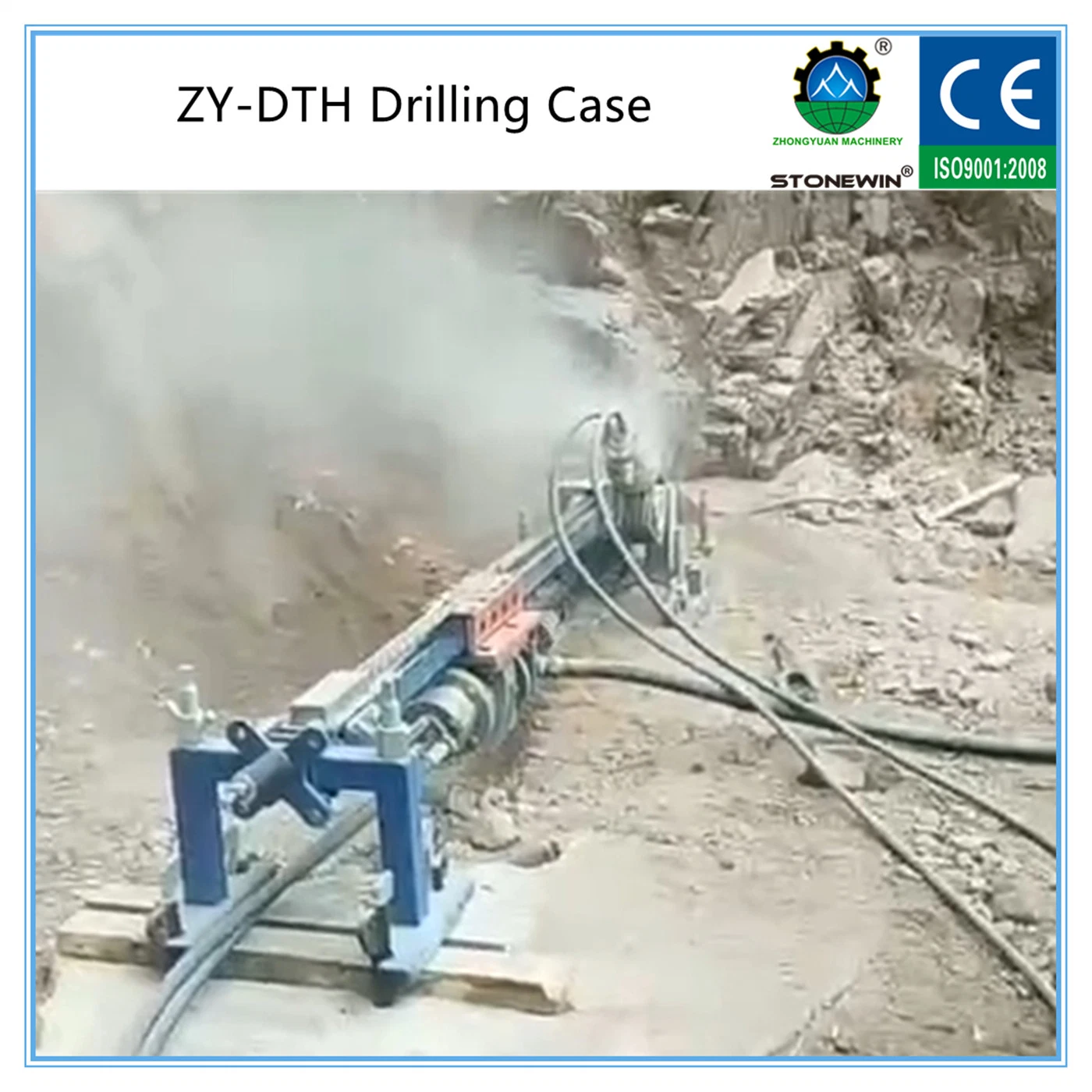 Máquina de perforación DTH para mármol de granito de canteras de piedra natural