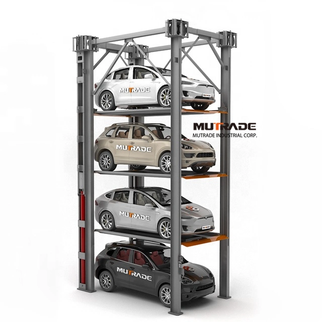 Triple Floors Vertical Type Anti-Fall Locks Hydraulic Driven Car Stack Parking System for Car Storage