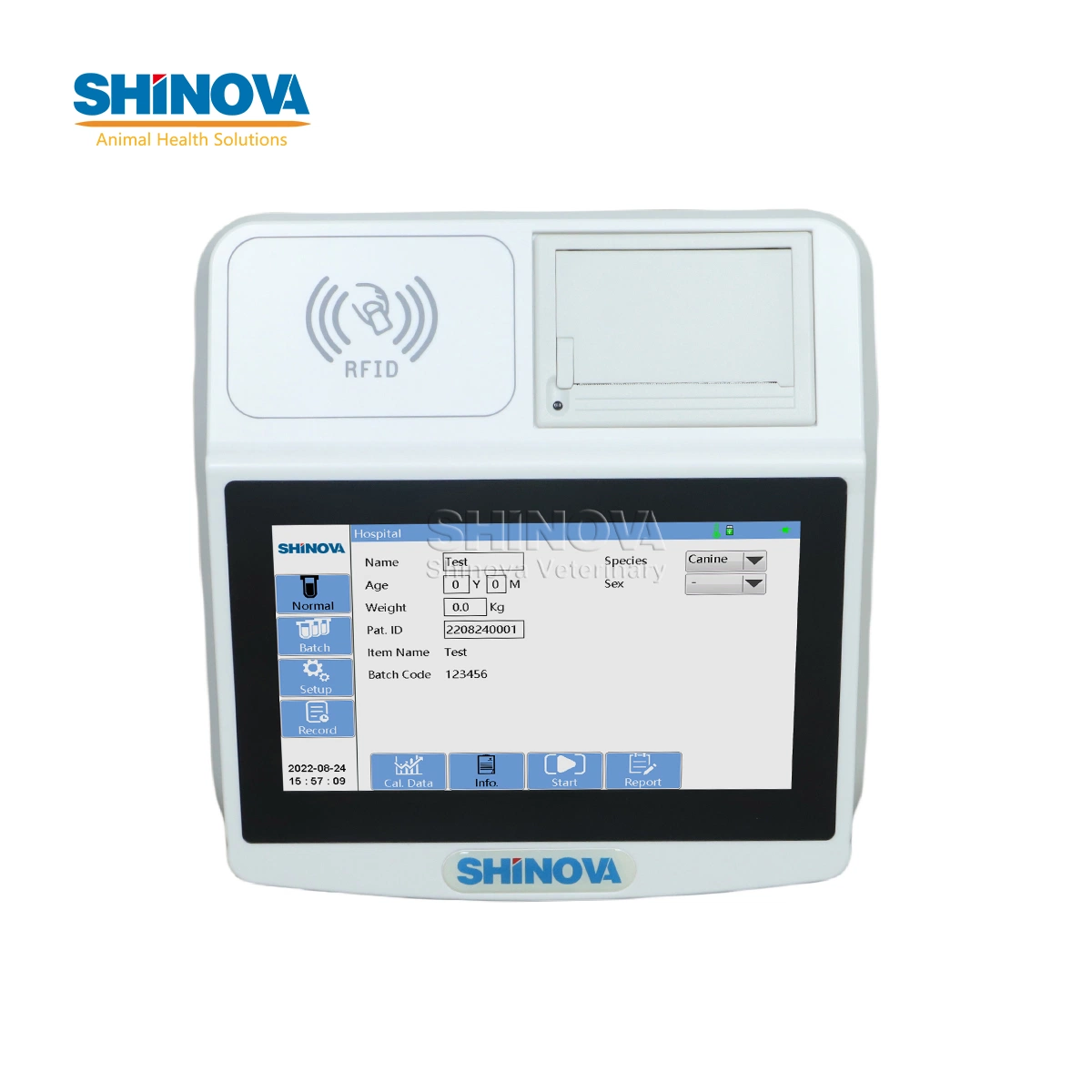 Shinova Ecrã Táctil Veterinary Fluorescence Immunoassay Analyzer Inmunofluorescência veterinária quantitativa Analisador (FQ-100)