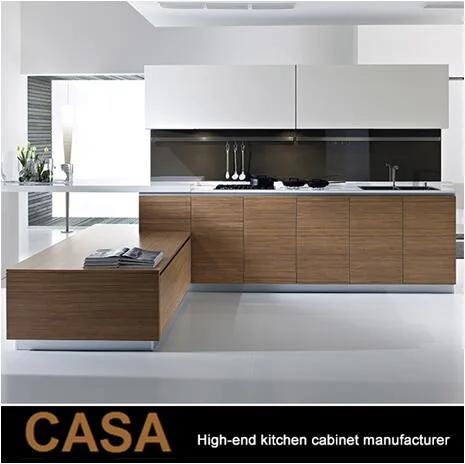 High End Custom Kitchen Furniture Madeira sólida compensado Shaker White Armários de cozinha