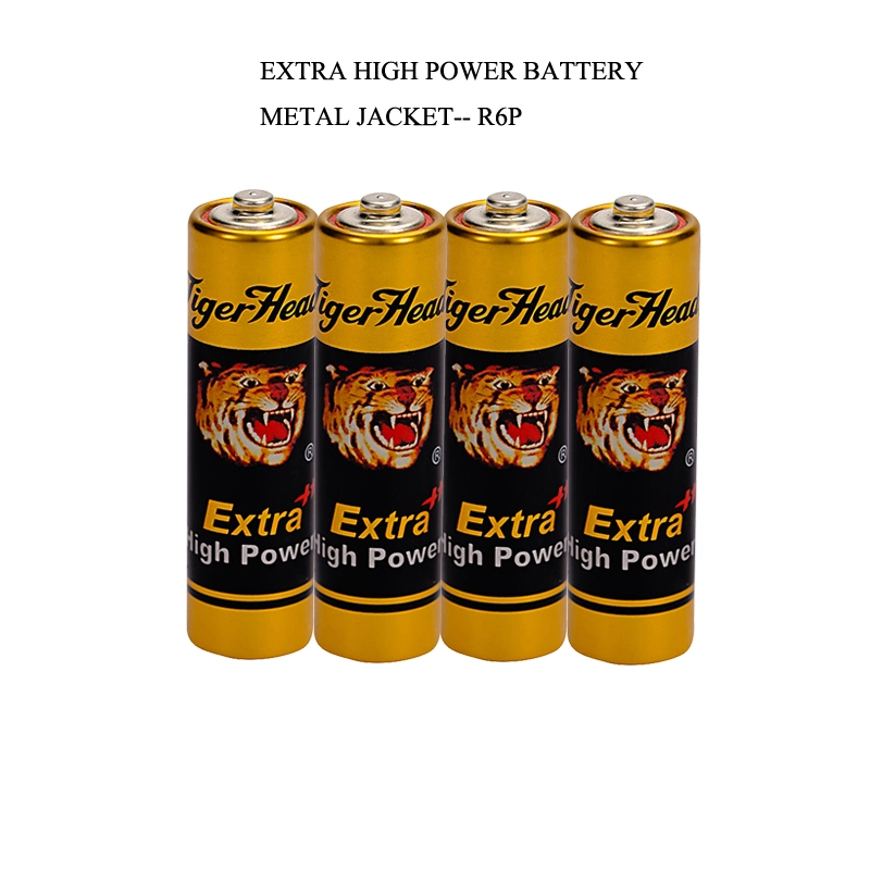 Flashlight Battery Pack, Tiger Head Primary Dry Cell Heavy Duty AA Battery R6p