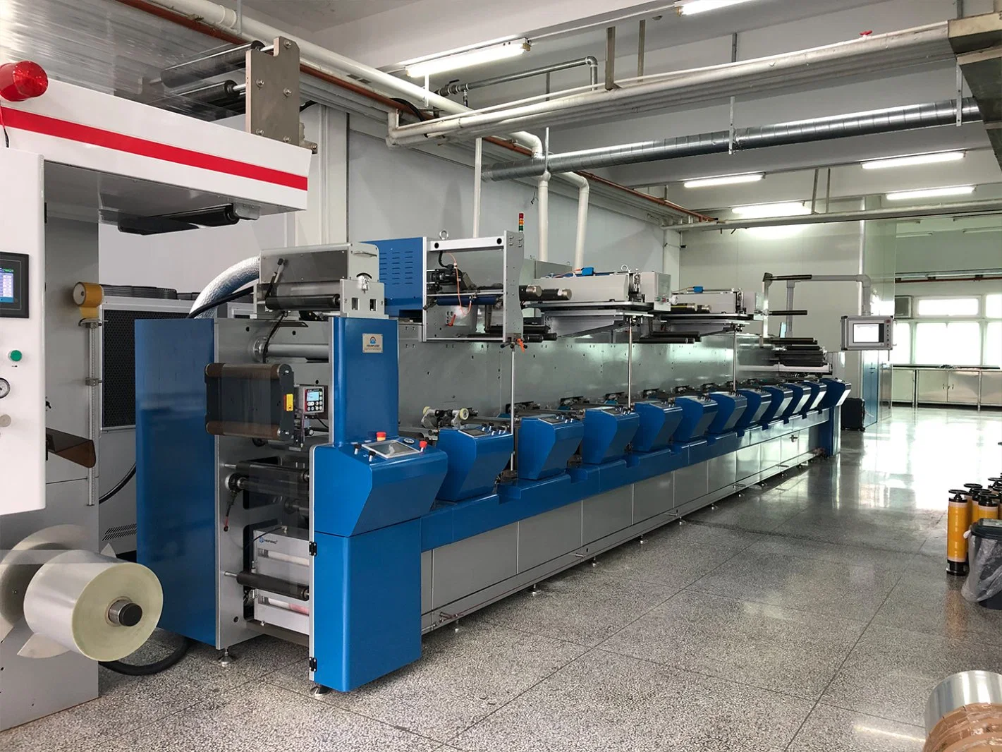 Integrated Compact Structure PE Stretch Film and Wood Pallets Digital Flexographic Film Printer