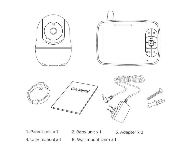 3.5 Inch LCD Digital Video Baby Monitor Camera with Night Vision