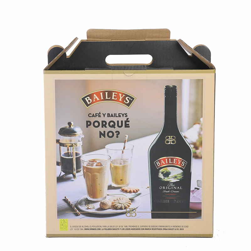 Venta caliente uno personalizado con asa y bolsa en caja 1L 2L 3L 5L Las cajas de embalaje del vino