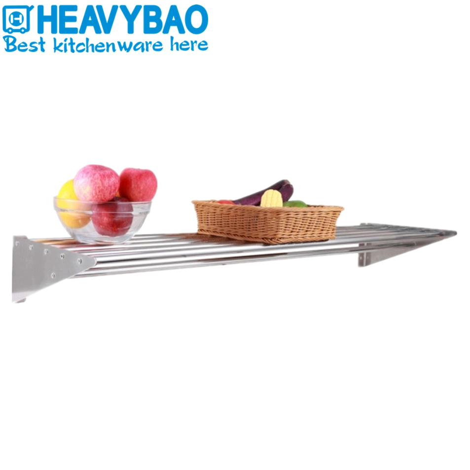 Heavybao Hotel Kitchen Restaurant Stainless Steel Practical and Stable Floating Wall Shelf