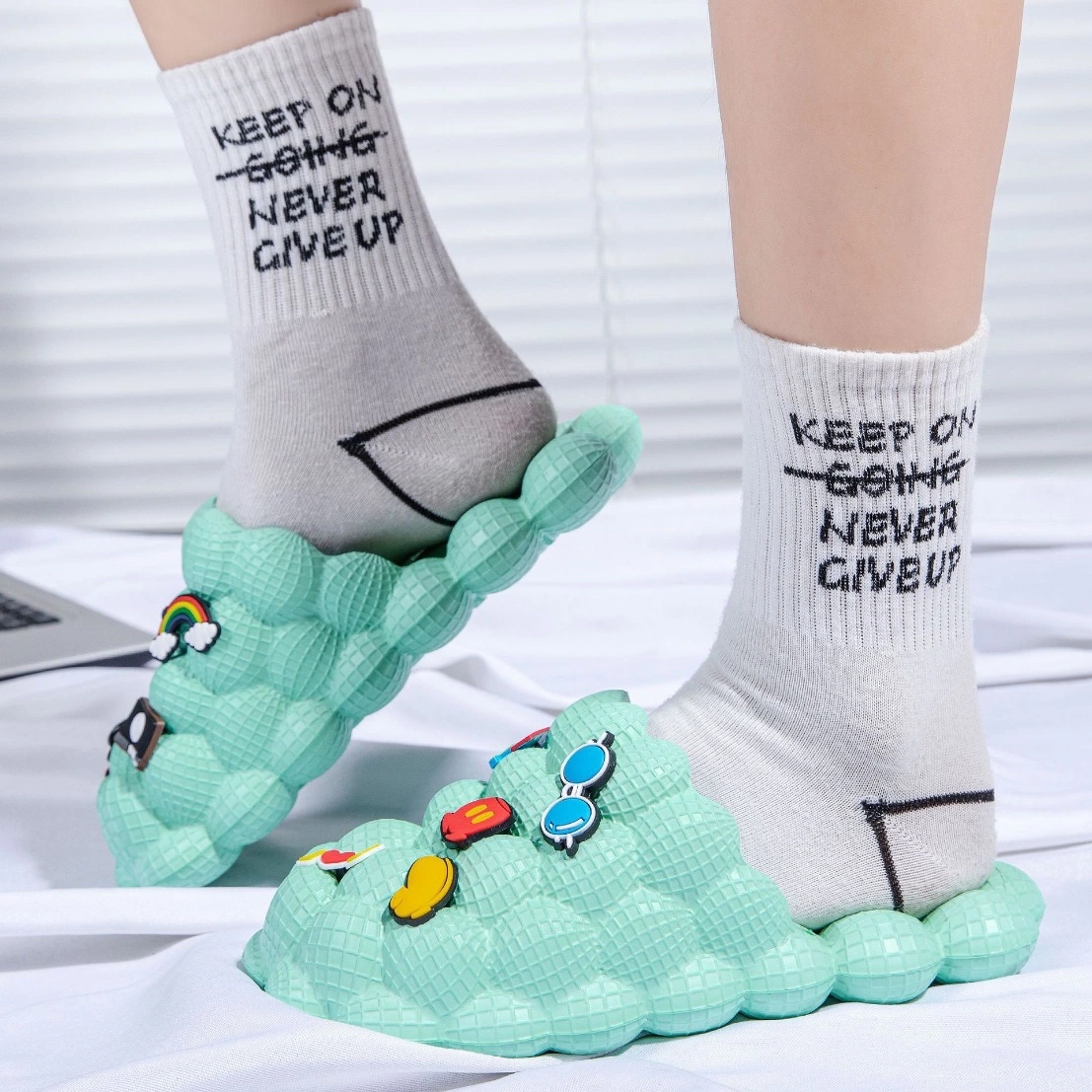 Burbuja Non-Slip zapatillas sandalias de burbujas