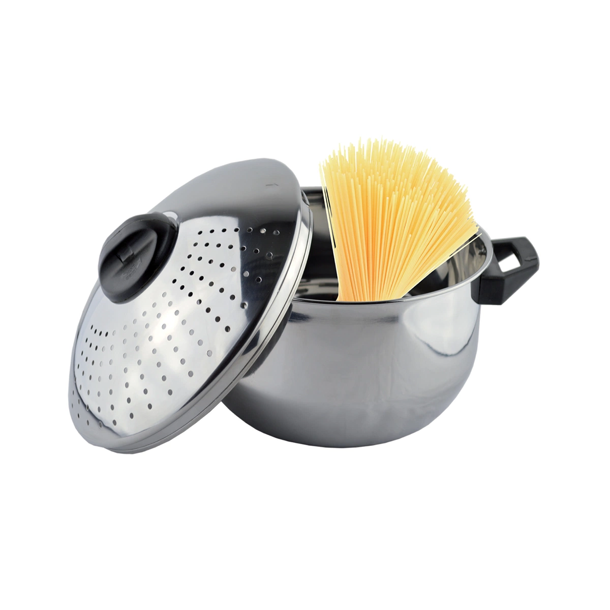 Stainless Steel Pasta Pot with Strainer Lid Noodle Pot