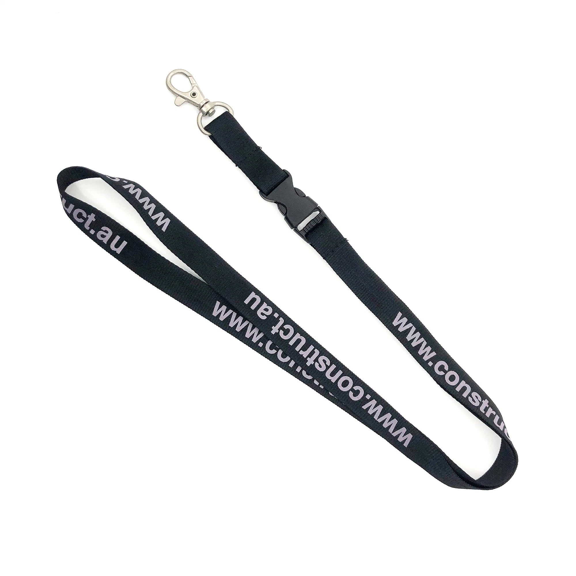 Heat Transfer Printing Lanyard Sublimate Ribbon with Custom Designs and Various Clips or Buckles for Medal or ID Holder Keychain and Strings with Straps