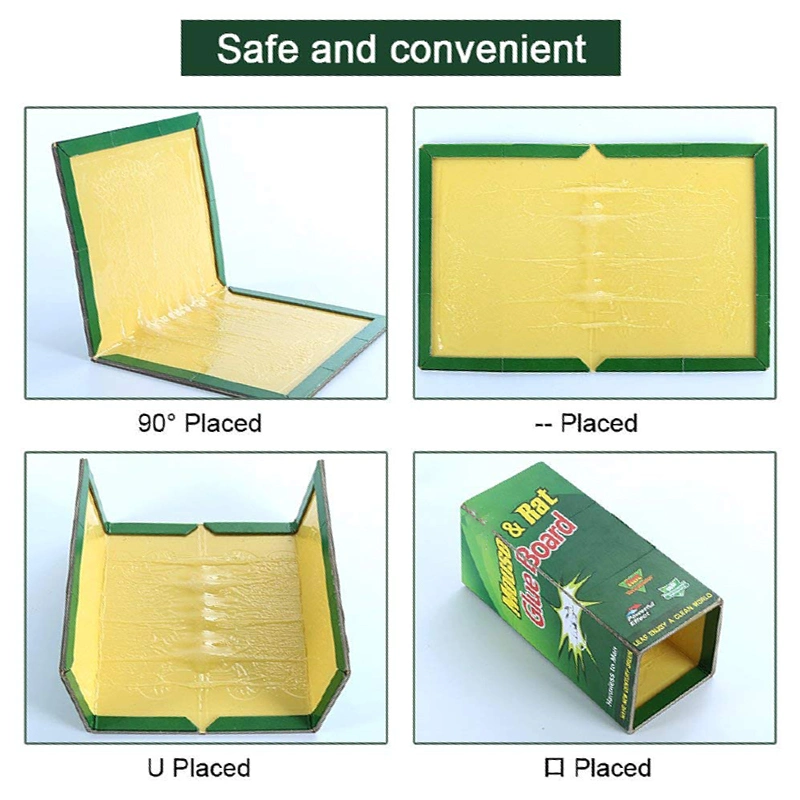 Ratas de alto efecto trampa adhesiva ratón pegamento Trap placas desechables Placa del ratón Inicio Control de plagas trampas ratas insectos