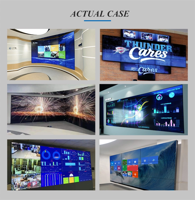 55 Inch Digital Signage Advertising Screen Panel Controller 3X3 LCD Video Wall System