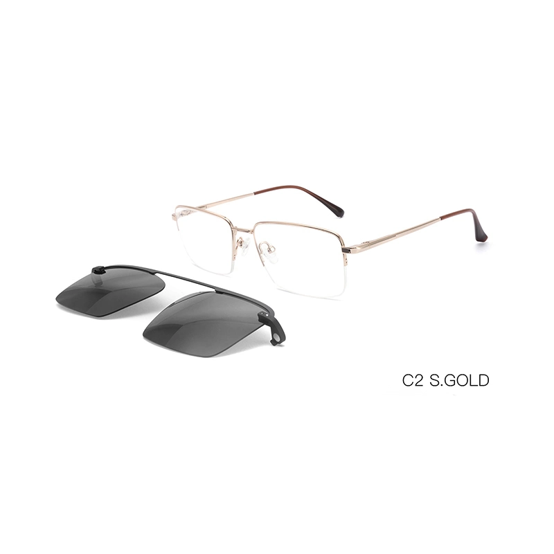 2022 New Design Men Metal Clip on Sunglasses